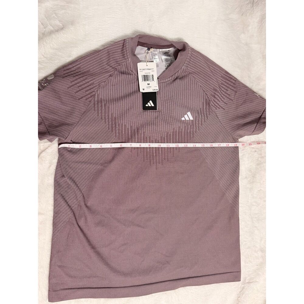 NWT Adidas Ultimate365 Golf Polo Women Size M Shadow Fig AJGA Stretch Moisture - Picture 6 of 7
